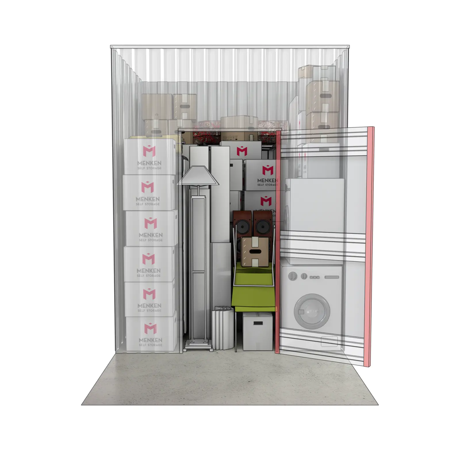 Medium opslagruimte bij Menken Self Storage